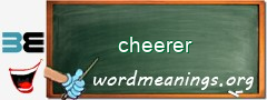 WordMeaning blackboard for cheerer